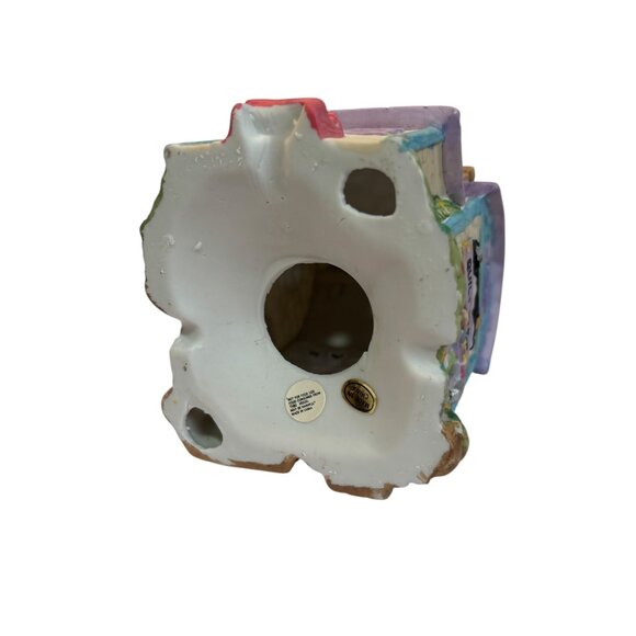 Bunnyville Illuminated Porcelain Easter House "Quilt Shop" Collectible Figurine - Picture 7 of 7